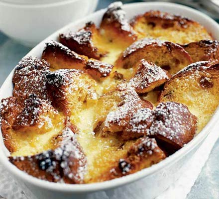 damson bread and butter pudding