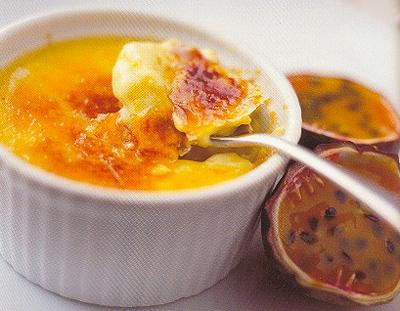 passion fruit creme brulee