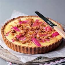 rhubarb and custard tart