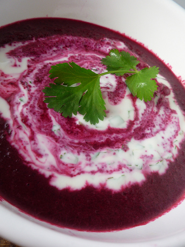 soup - spicey beetroot and coconut