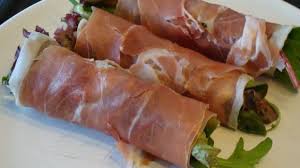 green beans wrapped in parma ham and goats cheese